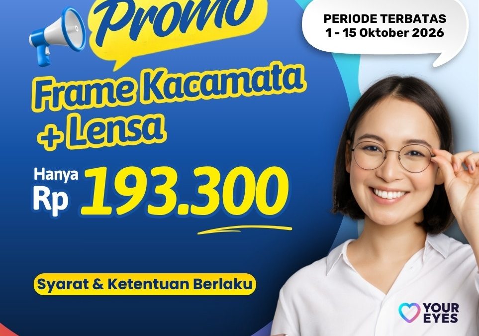 Promo Frame Kacamata + Lensa Rp.193.300
